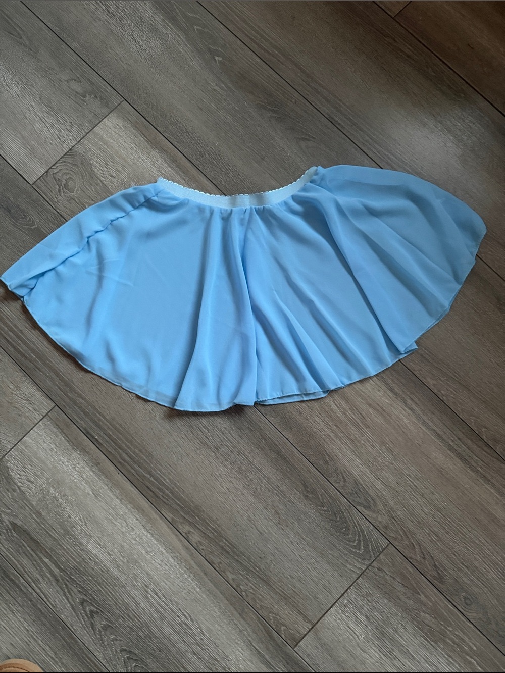 Children's Light Blue Dance Skirt with Elastic Waistband - Kids Costumes Dance